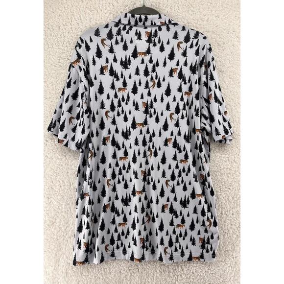 Waggle Polo Men’s Sz Large All Over Print Tiger In The Woods Shirt Golf Tennis - Picture 6 of 6